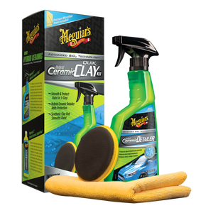 Meguiars Komplet hibridna pad/jastučič glina sa Hibridnim brzim čistačem sa zaštitom i peškirom Hybrid Ceramic Quik Clay Kit