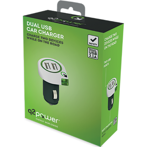 q2power Auto punjač, Dual USB, 2.1A - DUAL USB CAR CHARGER slika 2