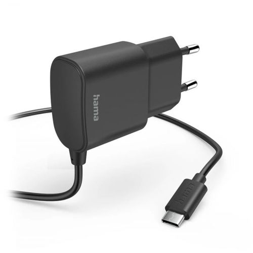 Hama Kućni Punjač, USB Tip-C, 12W, 5V/2.4A, 1m, Crni slika 1