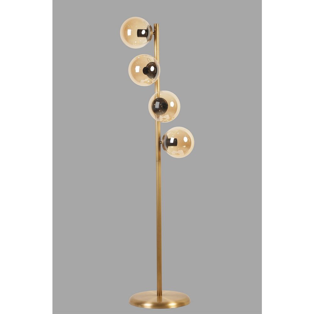 Simay 4 Lü Eskitme Bal Camlı Lambader Gold Floor Lamp slika 3