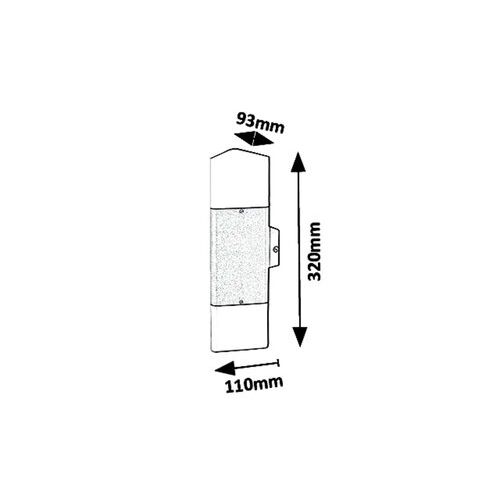 Rabalux Zadar, spoljna zidna lampa E27 2X15W crna slika 3