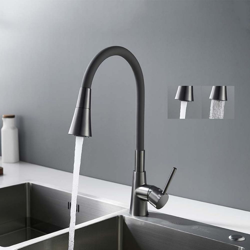 Inter Ceramic slavina za sudoper havana + set za ugradnju zinc/mesing gun grey slika 2