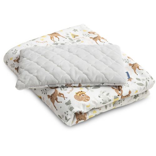 Komplet za dječji krevetić Plush poplun + jastuk šumske životinje slika 1