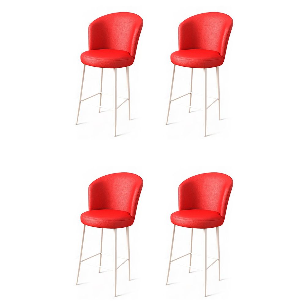 Uras - Set Barskih Stolica Crvena, Bijela (4 Komada) slika 1