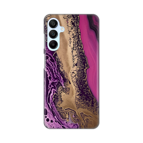 Torbica Silikonska Print za Samsung A156B Galaxy A15 5G Purple Gold Marble slika 1