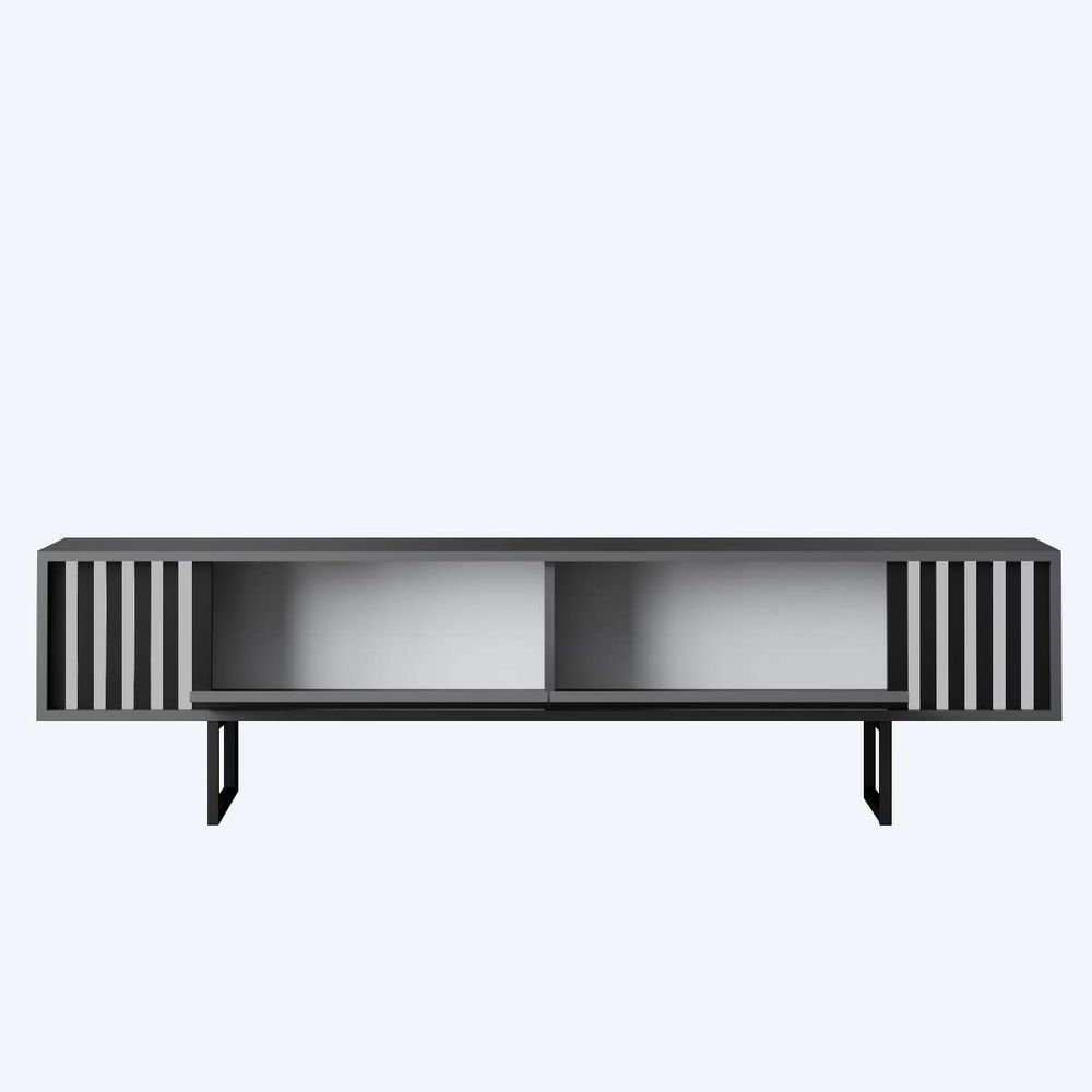 TV Stalak Chrome Line - Antracit i Crna slika 7