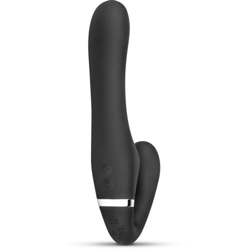 Vibracijski strap on dildo bez pojasa No-Parts - Avery, 22 cm, crni slika 8