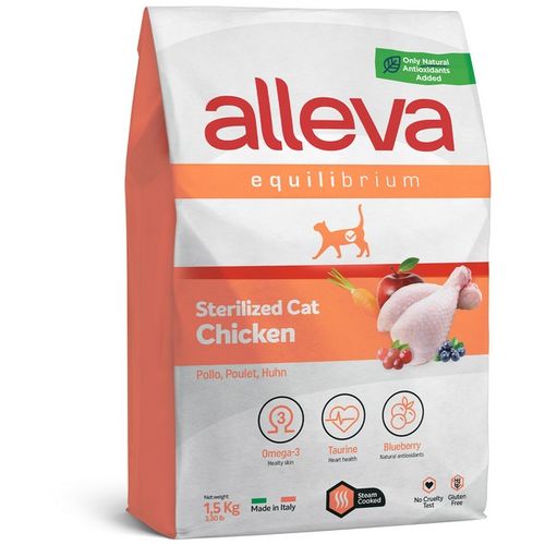 Alleva Equilibrium Cat Adult Sterilized Chicken 1.5 kg slika 1