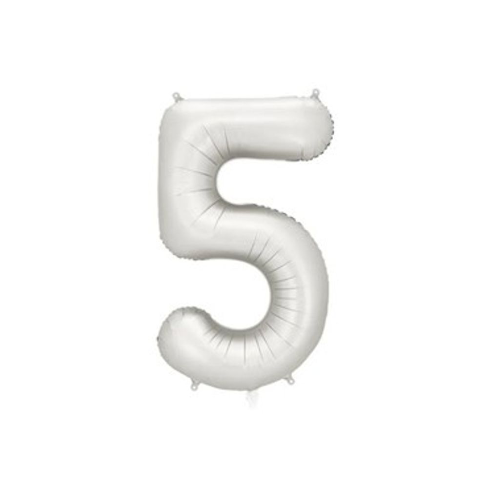 FB1S-5-018 Folijski balon 5 - Srebrni, 86 cm slika 1