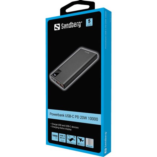 Sandberg Powerbank USB-C PowerDelivery 20W 10,000mAh prijenosna baterija slika 2