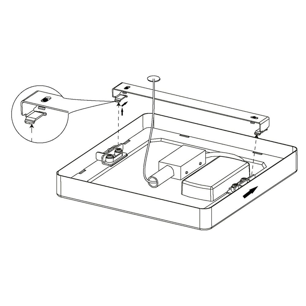 Eglo Fueva 5 nadgradna led, 20w, 2300lm, ip44, 285x285, bijela/krom/plastika  slika 6