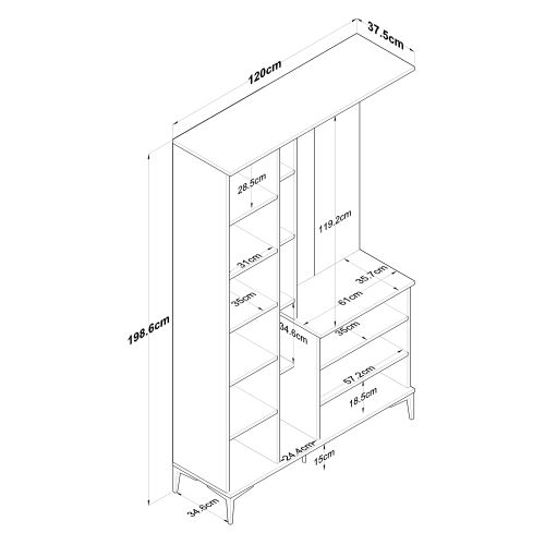 EA109 - 2695 Walnut
White Hall Stand slika 9