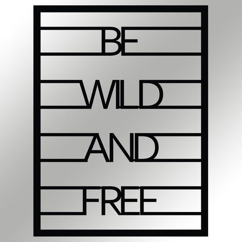 Be Wild And Free Black Decorative Metal Wall Accessory slika 6