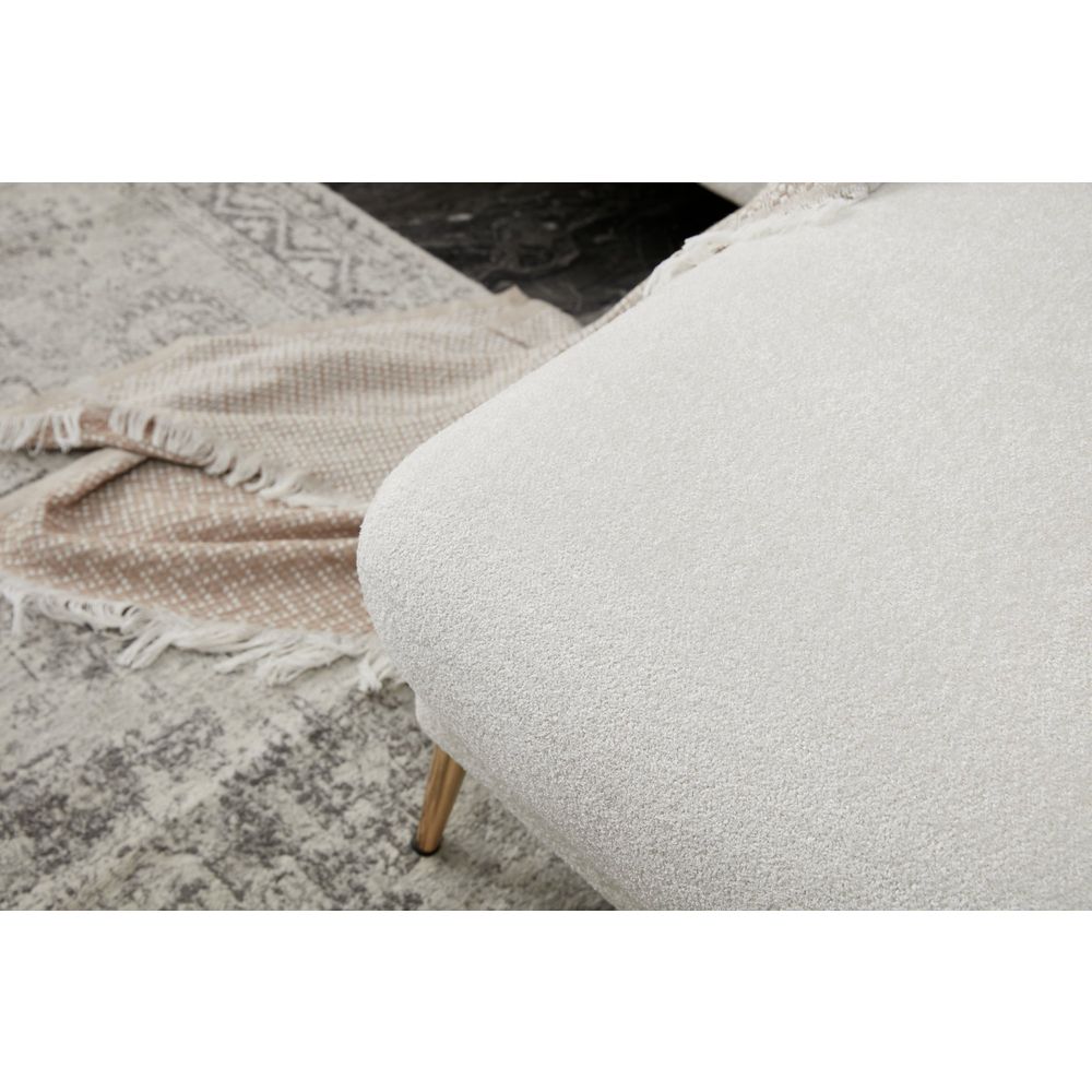 Simena Lijevi - Krem Zlatni Kutni Sofa-Krevet slika 8