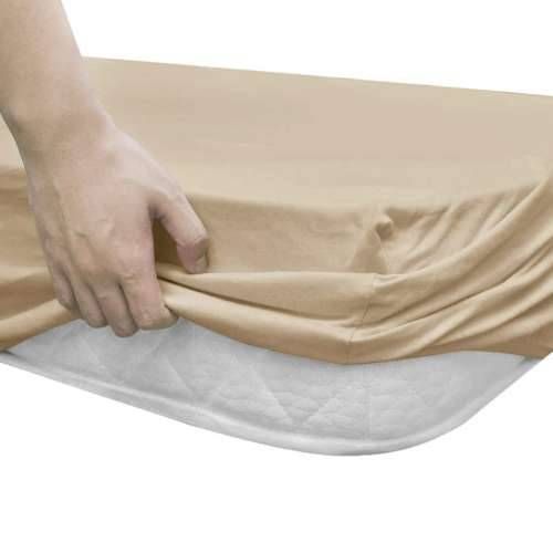 Mativo plahta s gumicom 90x200/20 cm beige slika 2