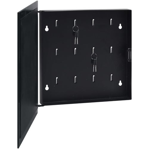 Kutija za ključeve s magnetnom pločom crna 35 x 35 x 5,5 cm slika 16