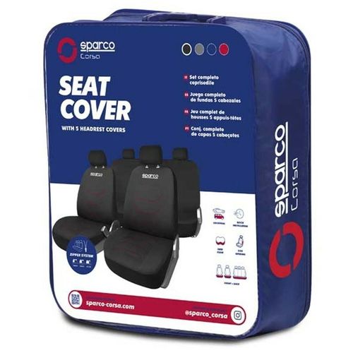 Set presvlaka za sjedala Sparco Corsa Crna/Crvena slika 1