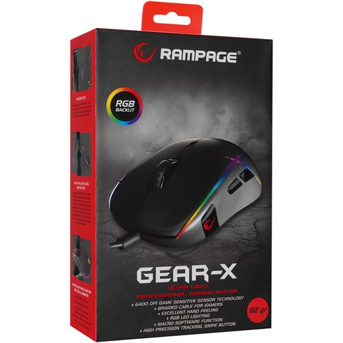 Rampage gaming miš smx-r115 gear-x slika 8
