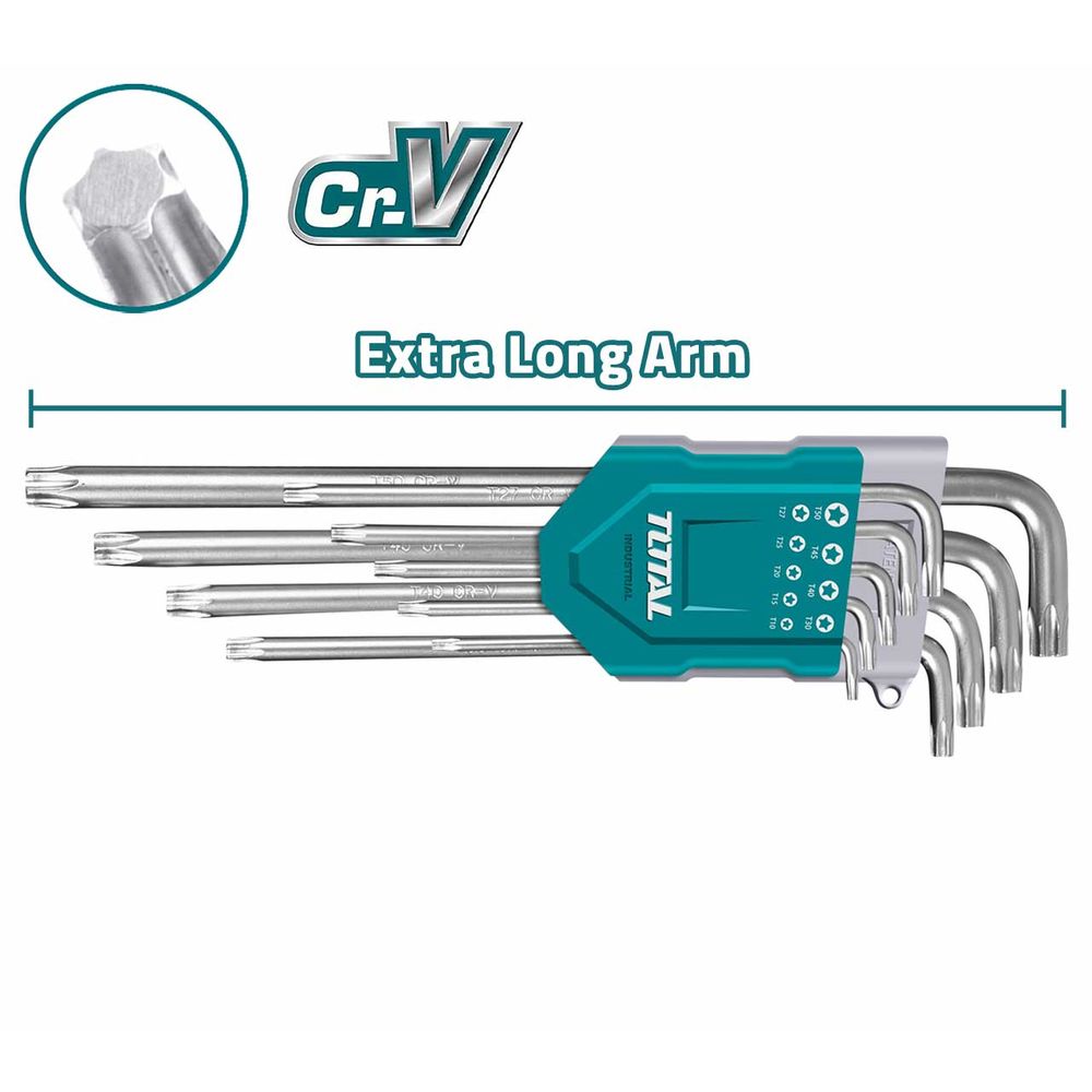 TOTAL 9-dijelni set Torx ključeva EXTRA-LONG / INDUSTRIAL (THT106391) slika 2