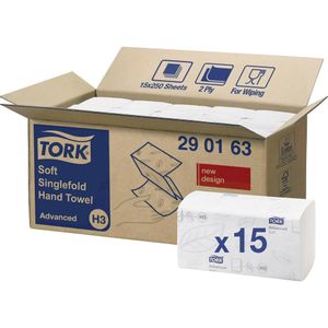 TORK 290163 Zickzack Advanced papirnati ručnici (D x Š) 23 cm x 25 cm bijela 15 x 250 listova/paket  3750 St.