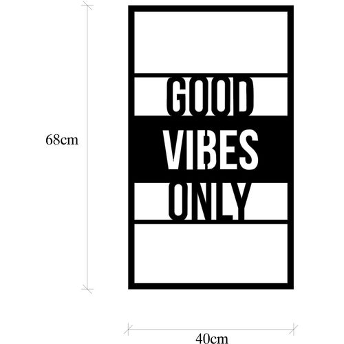 Wallity Metalna zidna dekoracija, Good Vibes Only slika 6