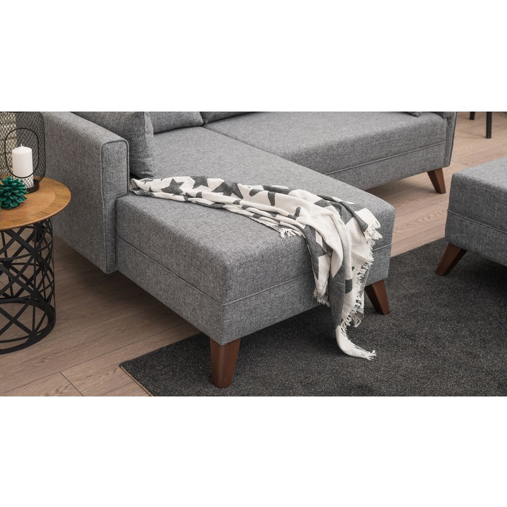 Ugaona Sofa Bella Lijevi Kut 2 Siva sa Funkcijom Ležaja slika 5