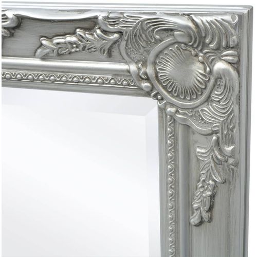 Zidno Ogledalo Barokni stil 140x50 cm Srebrna boja slika 56