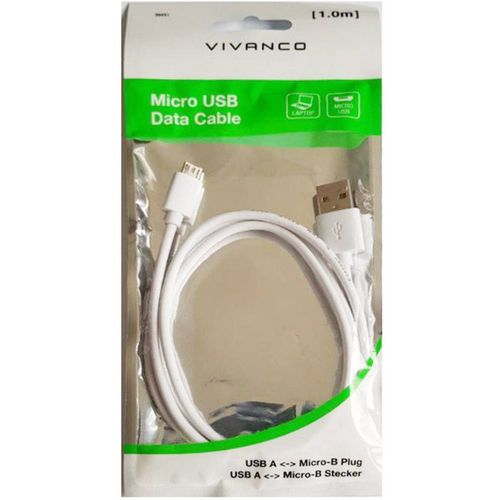 Vivanco USB kabel USB 2.0 USB-A utikač, USB-Micro-B utikač 1.00 m bijela  39451 slika 2