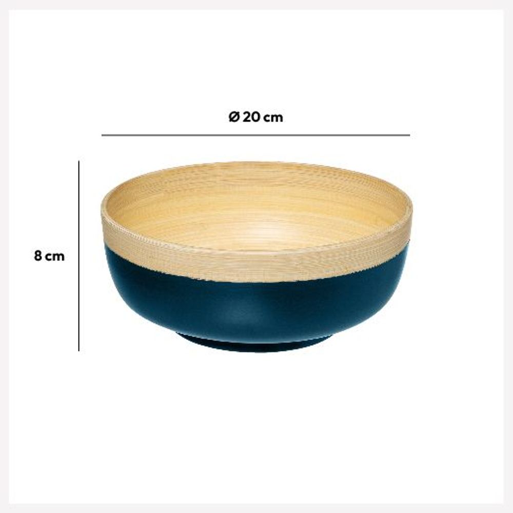 FIVE zdjela MODERN - 20x7,5 cm - bambus - petrolej slika 2
