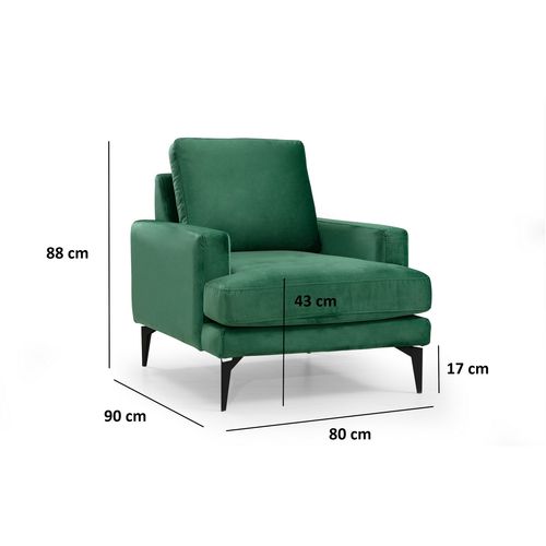 Atelier Del Sofa Fotelja wing PAPIRA zelena, Papira Armchair slika 4