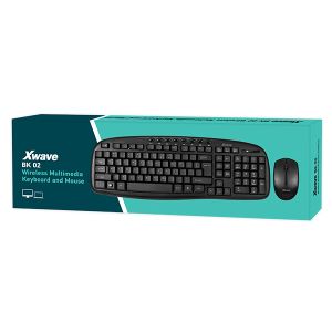 Xwave BK 02 kit Tastatura+Miš multimedijalni Wireless set/2.4GHz/USA slova/crni