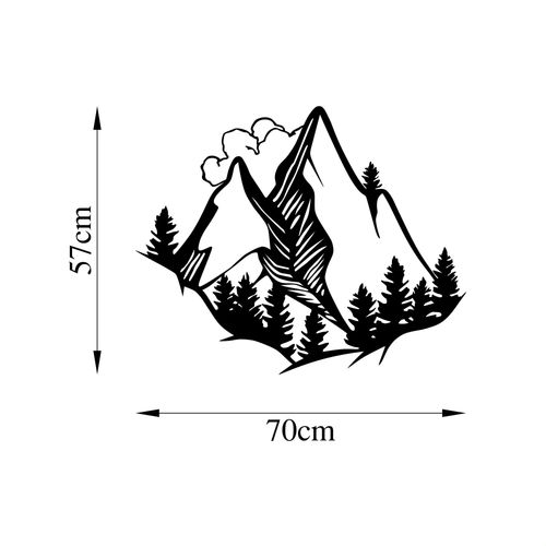 Wallity Metalna zidna dekoracija, Mountain View - 488 slika 5