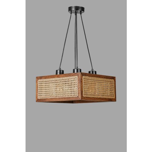 Kumsal 4 Lü Kare Ceviz Rattan Avize Rattan
Walnut Chandelier slika 3