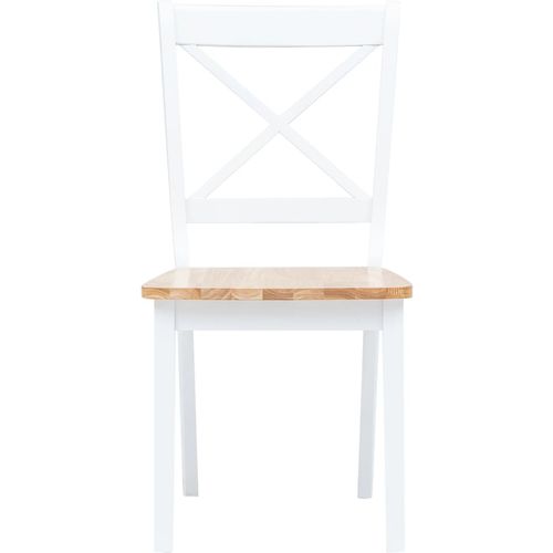 Blagovaonske stolice od drva kaučukovca 4 kom bijele slika 25