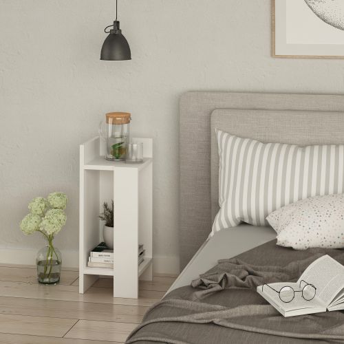 Elos left - White White Nightstand slika 1