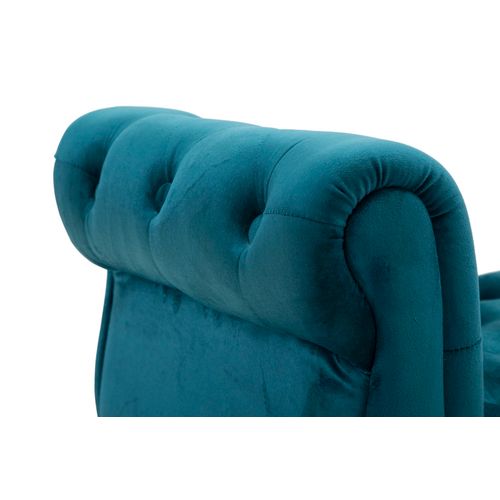 Mauro Ferretti Klupica Paris teal-zlato cm 120x40x60 slika 7