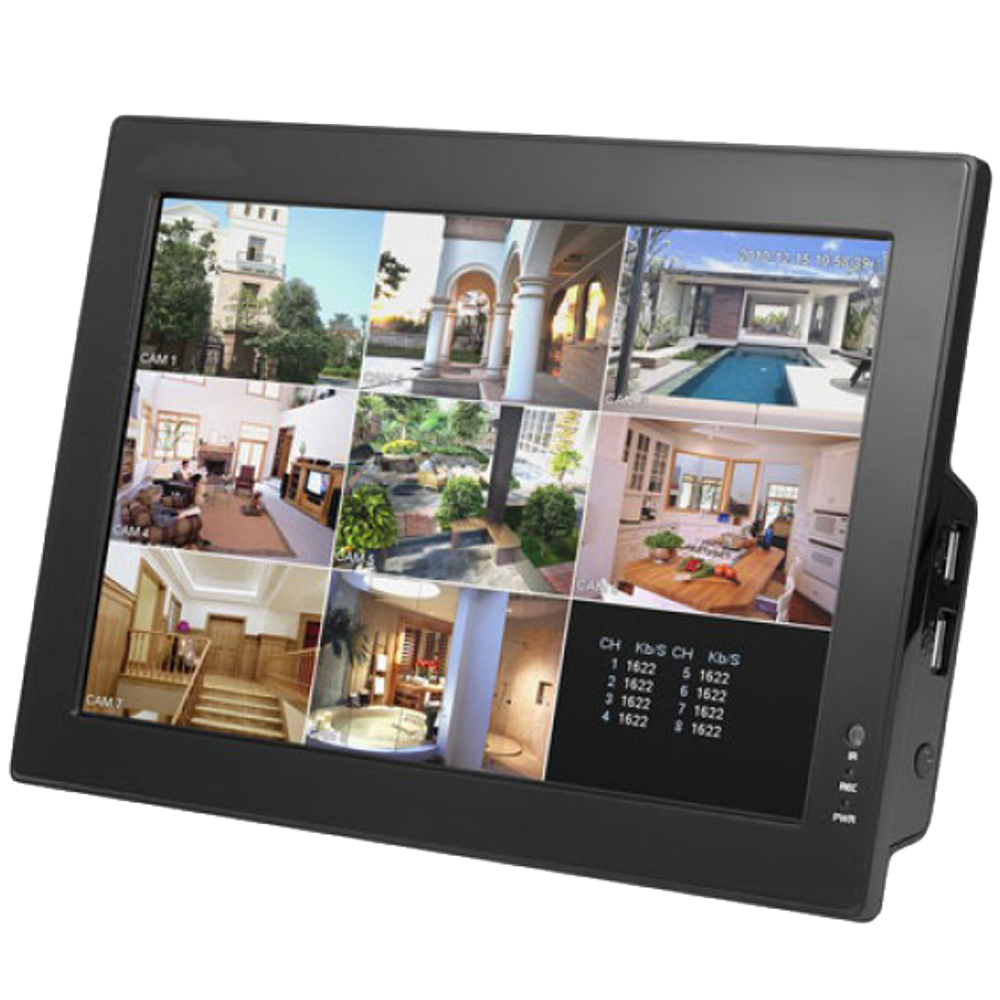Eule LCD 19" + DVR 8-kanalni mrežni snimač za video nadzor - DVR-V8LCD slika 1