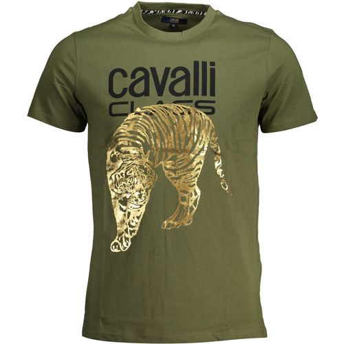 CAVALLI CLASS T-SHIRT SHORT SLEEVE MAN GREEN slika 1