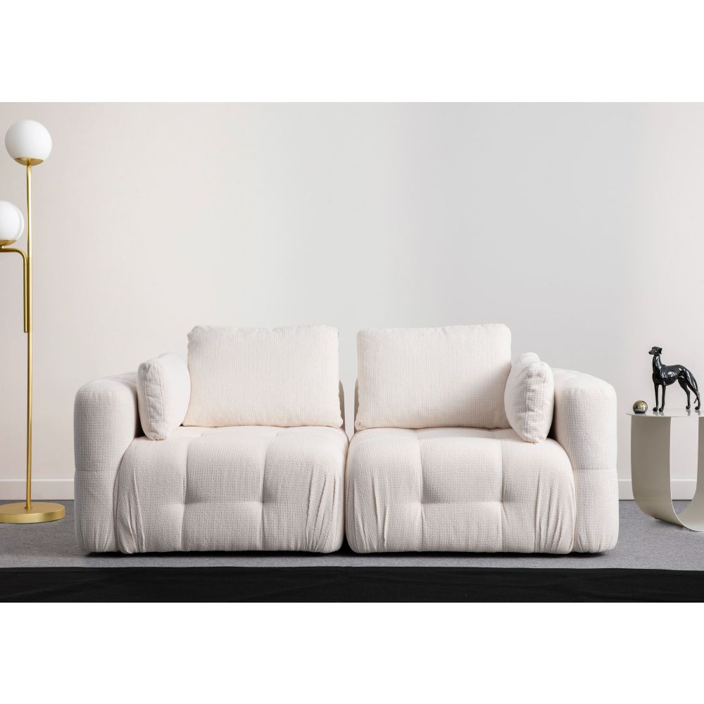 Amaris 2 Sjedala - Bijela 2-Sjedalna Sofa slika 1