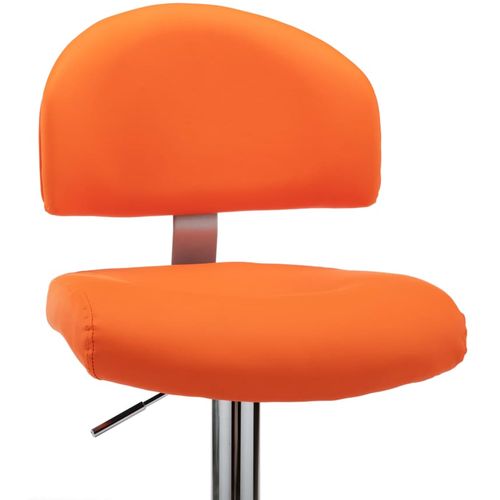 Barski stolac od umjetne kože narančasti slika 14