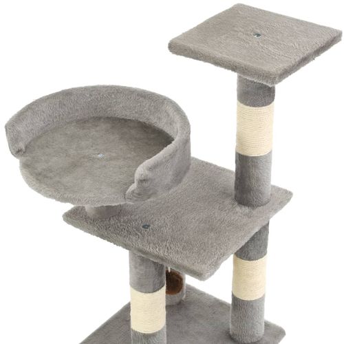 Penjalica za mačke sa stupovima za grebanje od sisala 65 cm siva slika 15