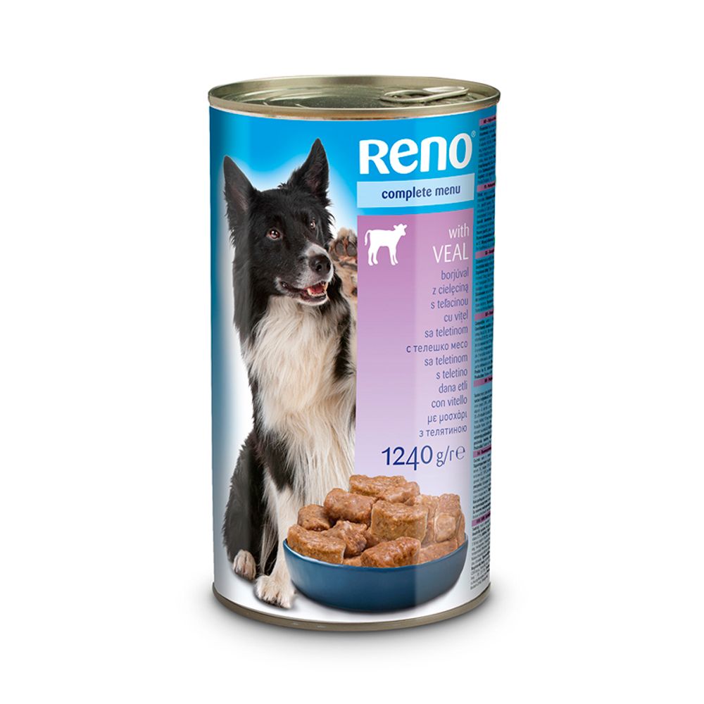 Reno hrana za pse limenka Teletina 1240g slika 1