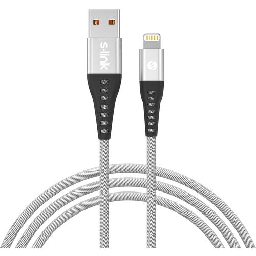 S-link sl-stm60l kabl za telefon usb a(muški) na lightning (muški) 1m srebrni slika 1