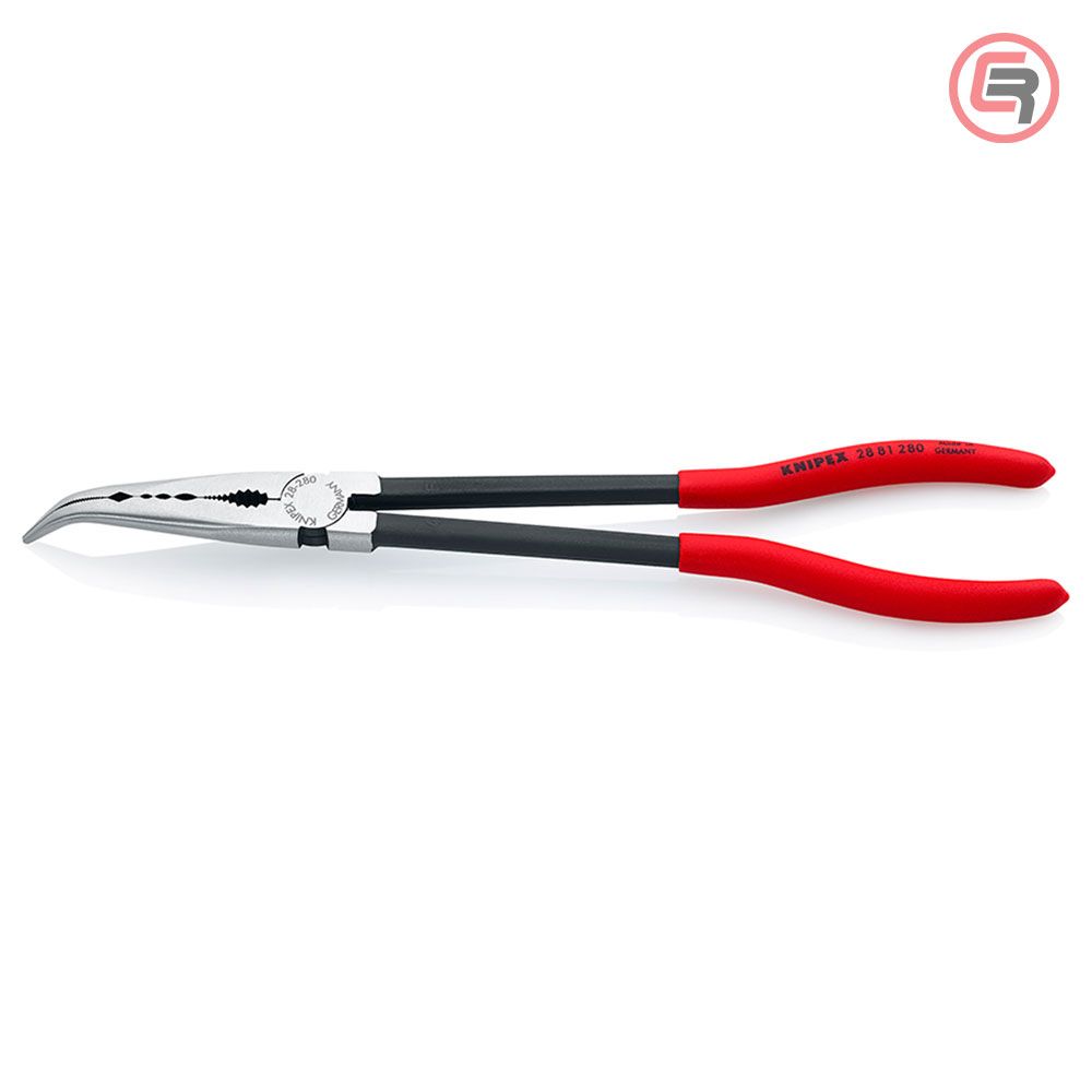 Knipex Kliješta Poluokrugla Špicasta Kriva 280 mm Mehaničarska – 28 81 280 slika 1