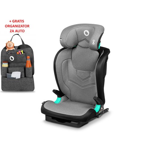 Lionelo i-Size autosjedalica Neal, ISOFIX, 100-150cm, siva + ORGANIZATOR slika 1