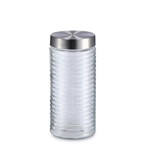 Zeller Zeller Doza staklena, “grooved“, 1400 ml, inox poklopac, Ø10,5x22,5 cm, 19772 slika 2