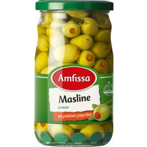 Amfissa Masline zelene sa paprikom 300g slika 1