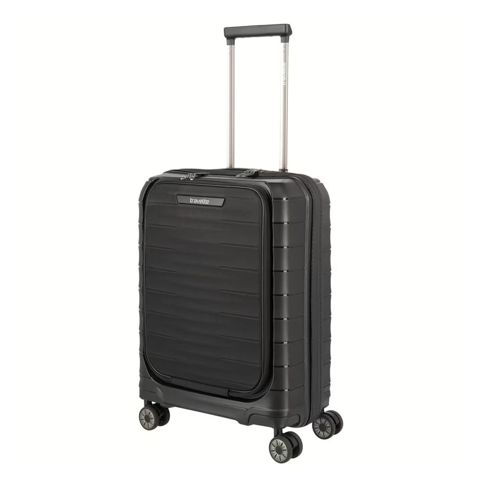 Travelite kofer 55 cm ABS Mooby sa prednjim džepom, 076846-01, crni slika 1