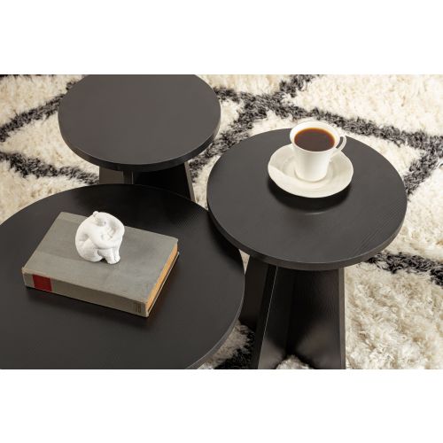 Lume - Wood Black Wooden Black Nesting Table (3 Pieces) slika 4