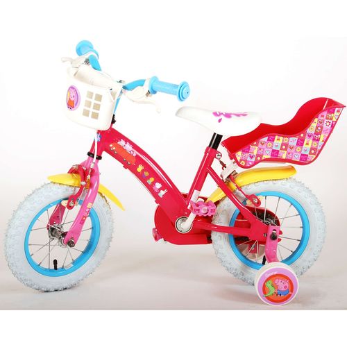 Peppa Pig dječji bicikl 12 inča roza s dvije ručne kočnice slika 13